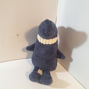 Jellycat Toothy Shark Plush Navy Blue Grinning Smiling Fish Fin Retired 16"